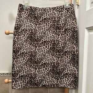 Alfani Leopard Print Pencil Skirt Size 6P